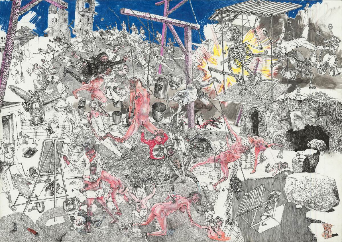 Untitled (Schmerzensbild / scene of pain), 2008 Drawinging - Untitled (Schmerzensbild / scene of pain), 2008
