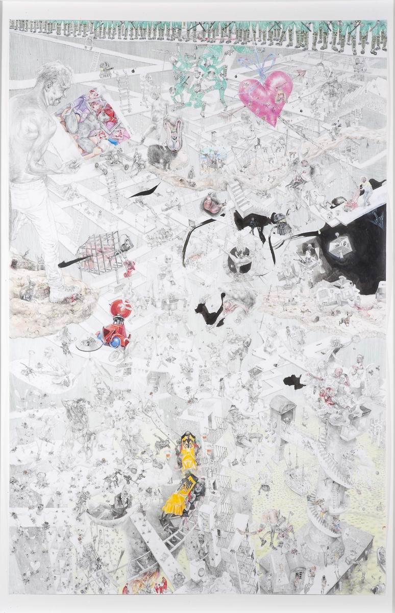 Prof. Schlechter liest die neuesten Nachrichten, 2009 Drawinging - Prof. Schlechter liest die neuesten Nachrichten, 2009