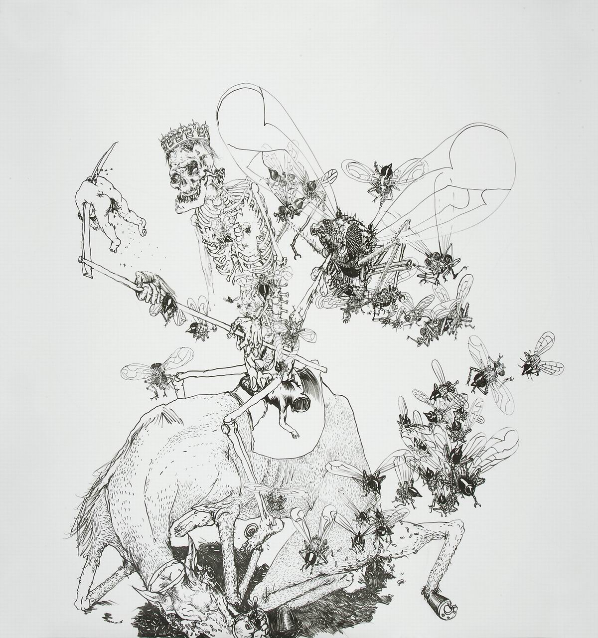 König Tod zu Pferde IV, 2010 Drawinging - König Tod zu Pferde IV, 2010