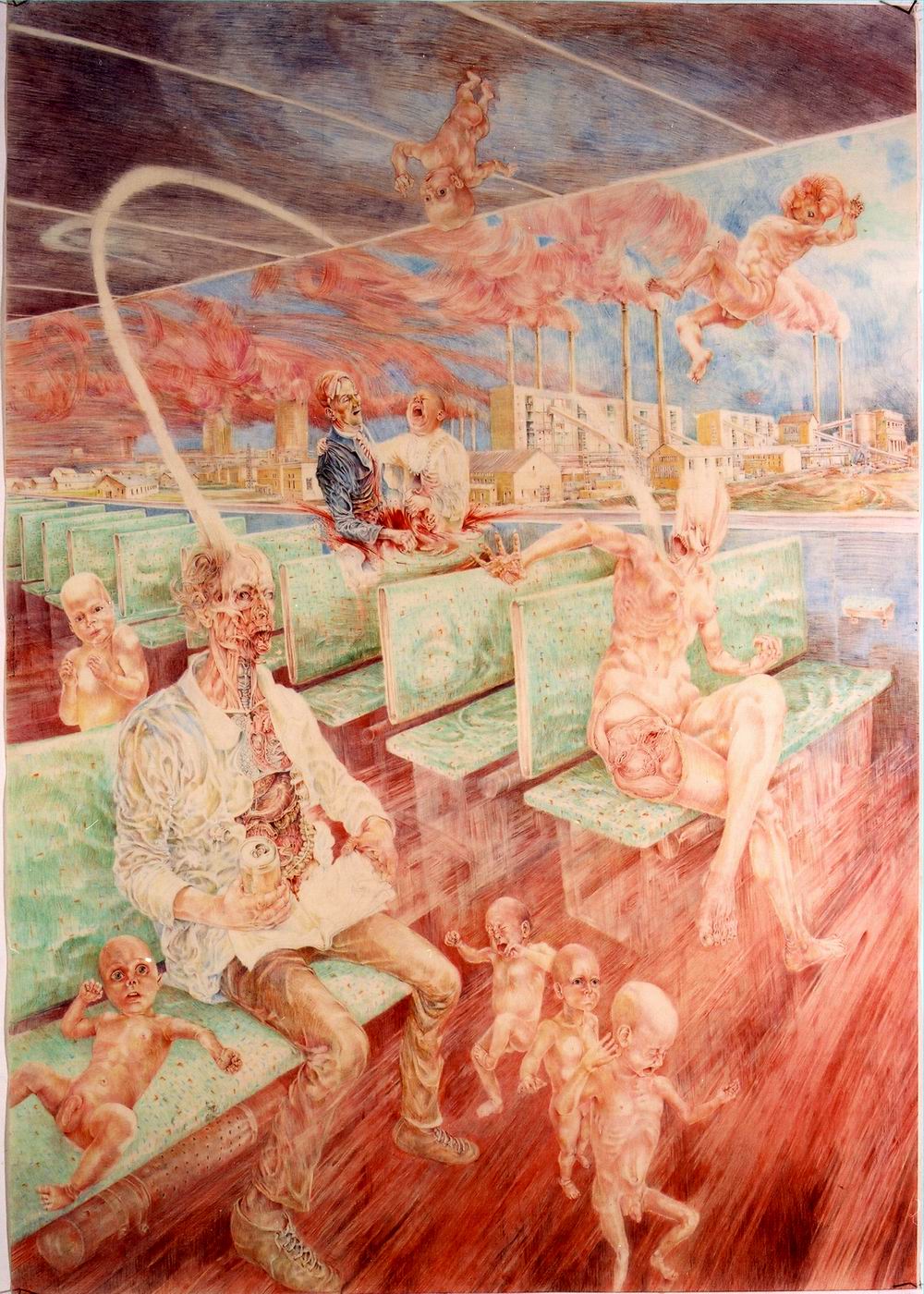 S-Bahn-Szene, 2002 Painting - S-Bahn-Szene, 2002