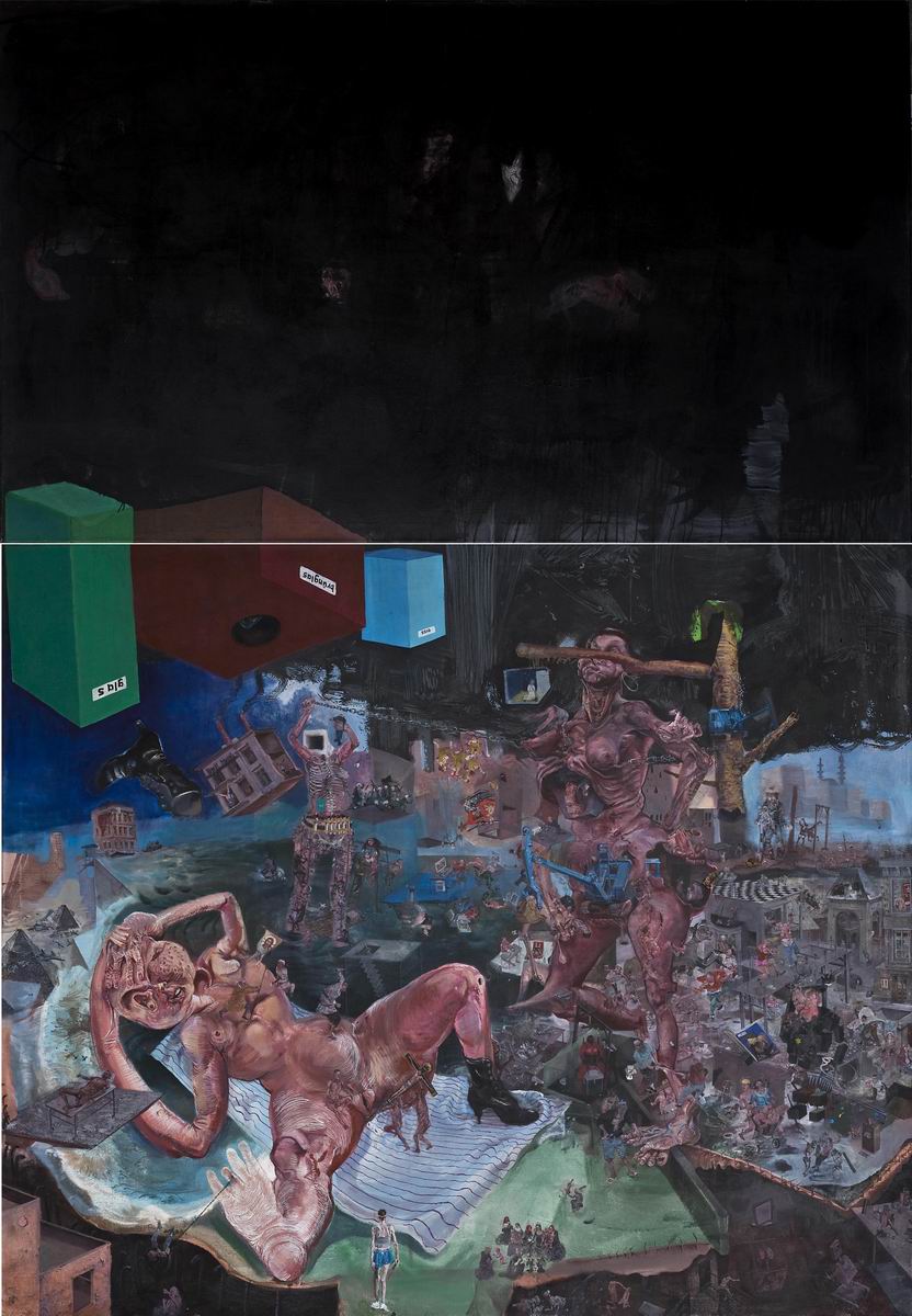 Abland I+II, 2008 Painting - Der Fall, 2008